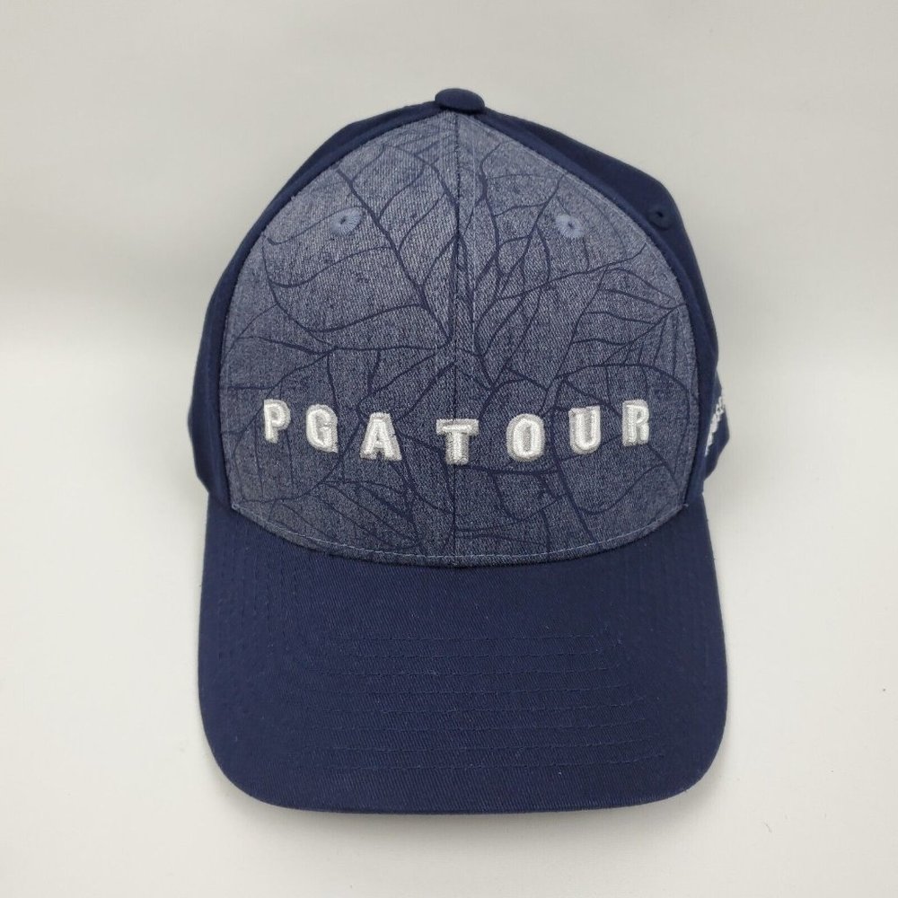 PGA Tour Pro Series Golf Adjustable Cap Hat Navy Blue White Lettering One Size